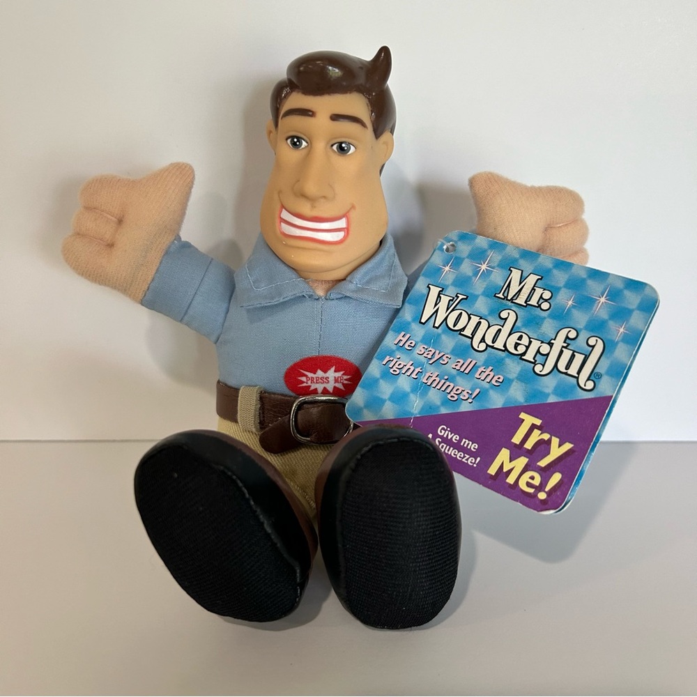 NWT Mr Wonderful Perfect Husband Talking Doll Novelty Clip Key Chain Ring Works